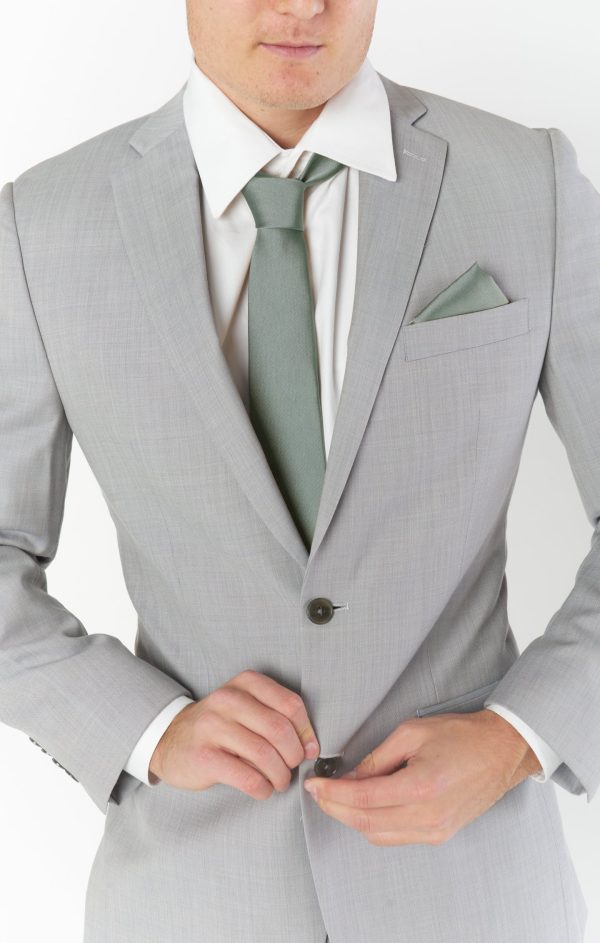 Nico Neck Tie ~ Deep Sage Solid For Discount