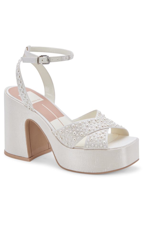 Dolce Vita Wessi Platform Heel ~ Vanilla Pearl Discount